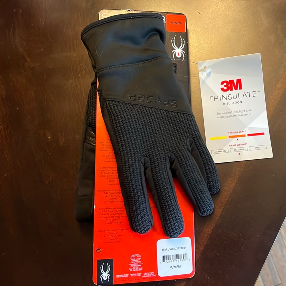 Spyder Core Conduct Glove- Size Medium- Black